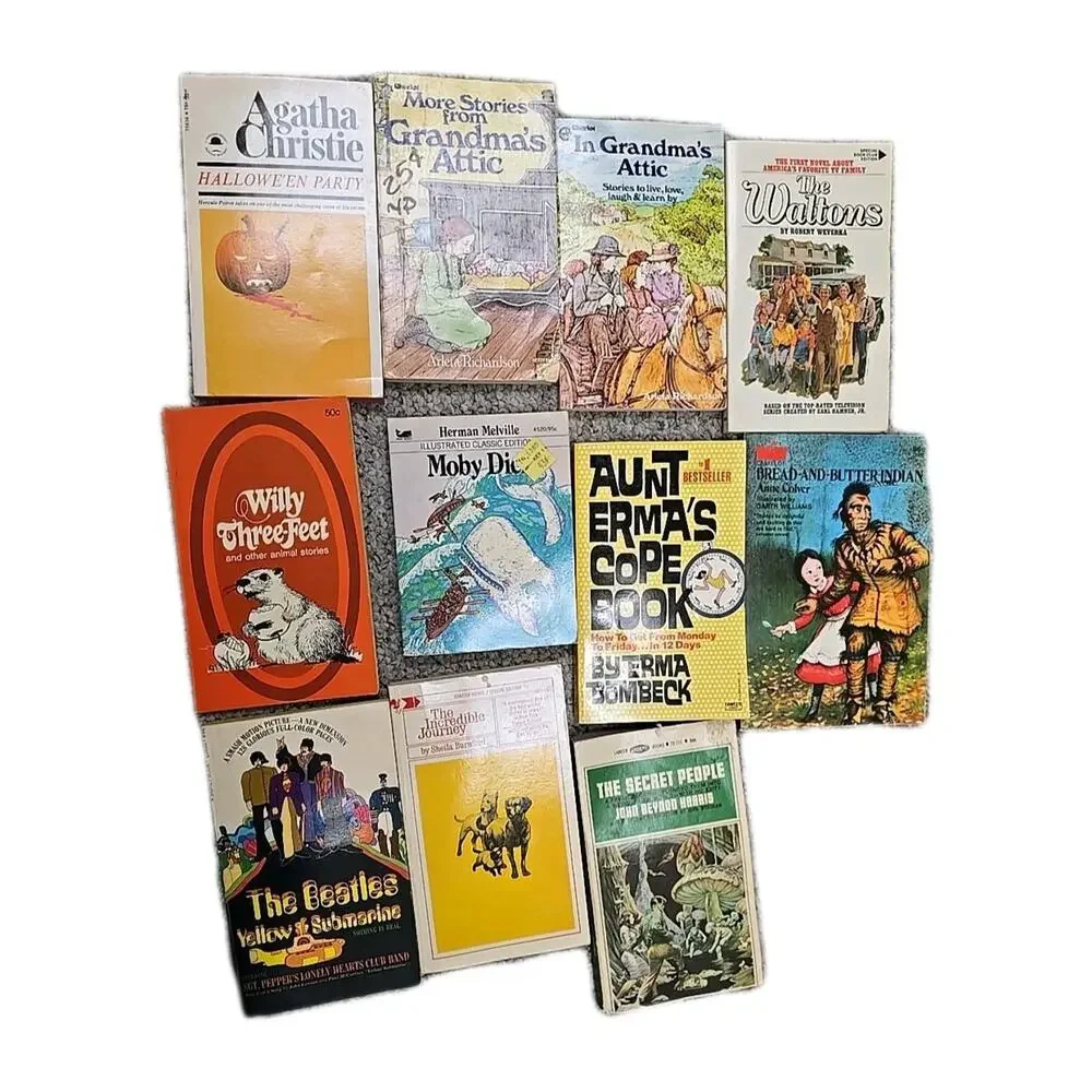 Lot of 11‎ Vintage Mixed Authors Fiction Adventure Paperback Novel Story Books